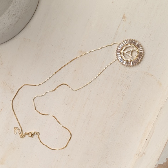 Radiant Initial Pendant Necklace - Picture 2 of 2